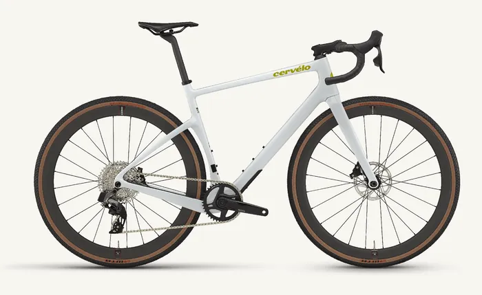 Cervélo Áspero, Gravel-Bike in Weiss, Seitenansicht
