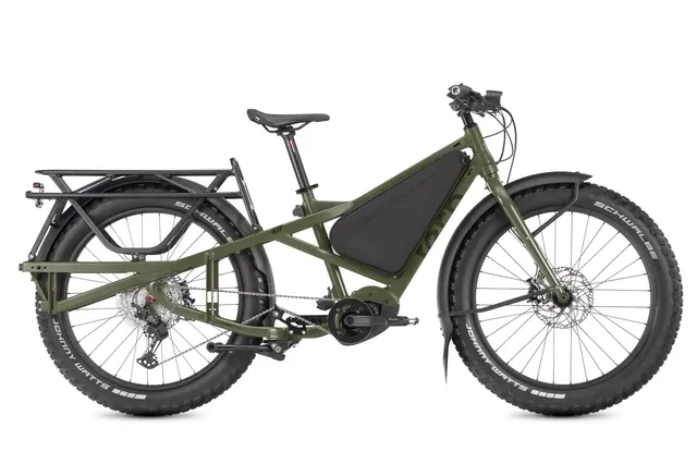 Tern Orox S12 in Pine — geländetaugliches Cargo-Bike mit breiten Reifen